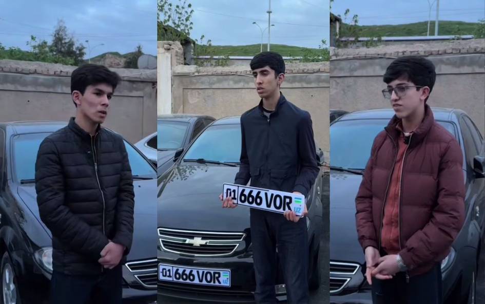 Самарқандда машинасига ясама “VOR” рақамини тақиб, дрифт қилган ҳайдовчи ушланди